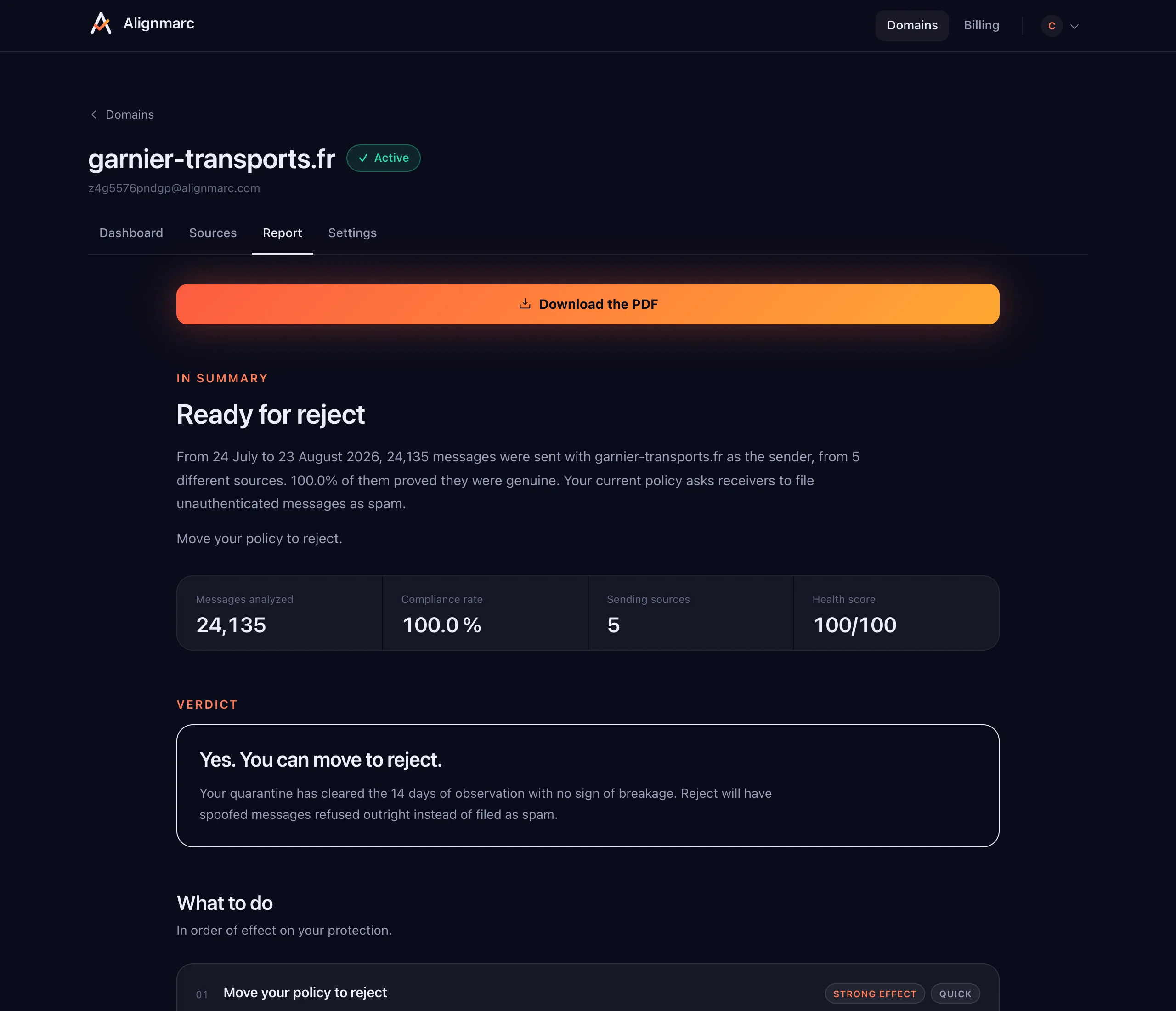 A report you can actually hand over